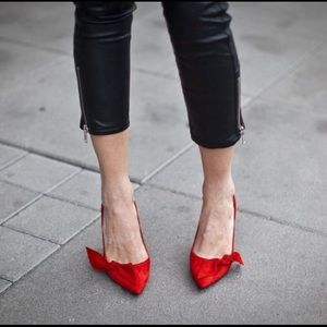 Isabel Marant Red Pump with Bow Size 40